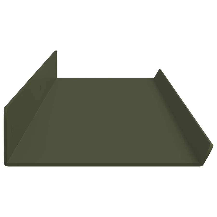 Étagère flottante 4 pcs Vert olive 100 x 9 x 2,5 cm Acier - 6