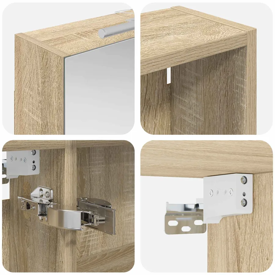 Ensemble de Meubles de Salle de Bain 3 pcs 140 x 14,5 x 70 cm - 8