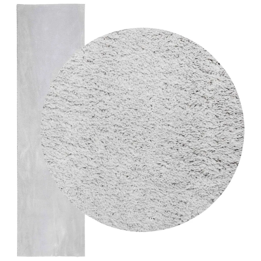 Tapis doux à poils moyens et lavable HUARTE Gris 400 x 80 cm - 3