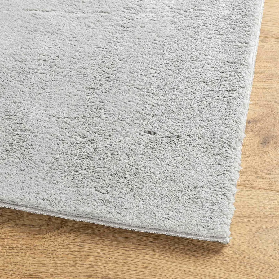 Tapis doux à poils moyens et lavable HUARTE Gris 400 x 80 cm - 7