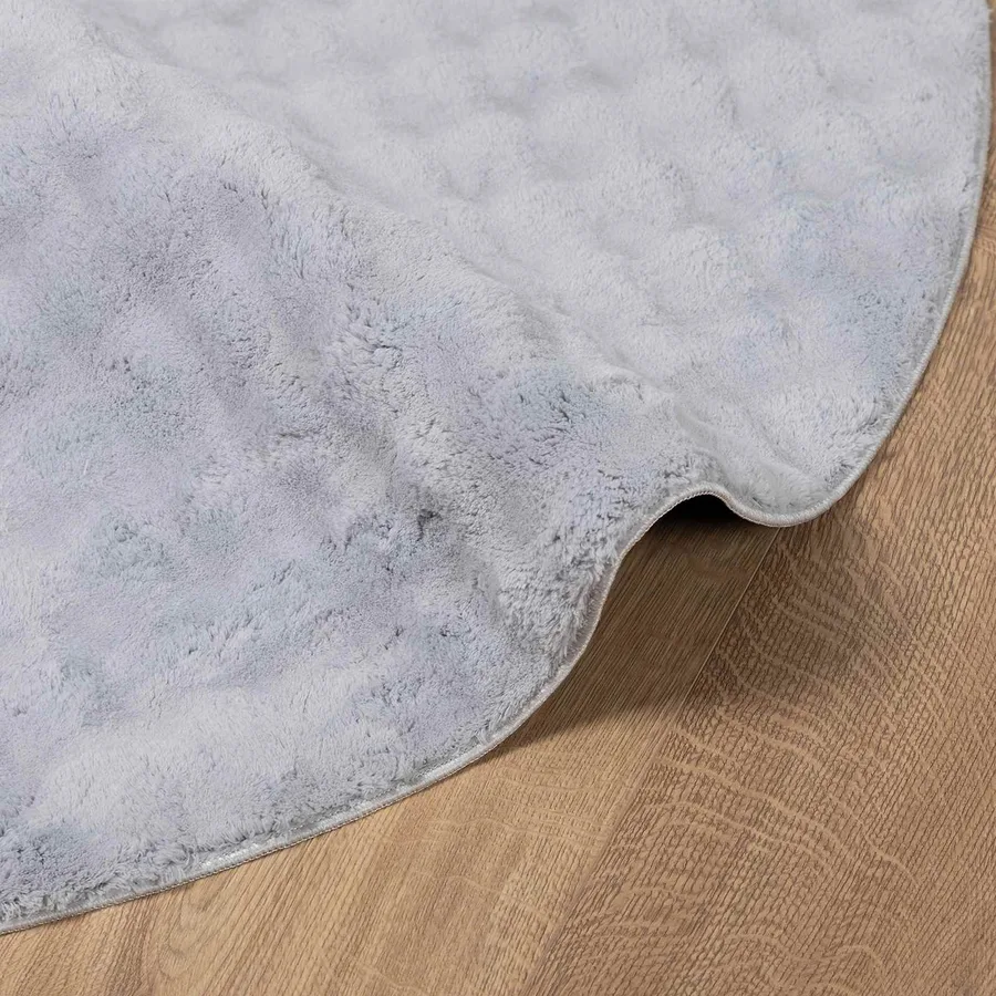 Tapis de surface Rond SIROLO Gris Ø 160 CM Polyester - 5
