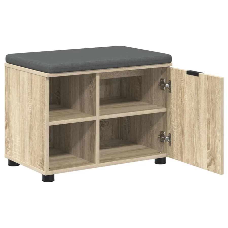 Banc d'entrée avec coussin Chêne Sonoma 60 x 38 x 46 cm - 5