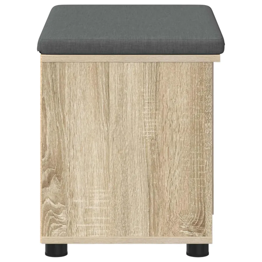 Banc d'entrée avec coussin Chêne Sonoma 60 x 38 x 46 cm - 7