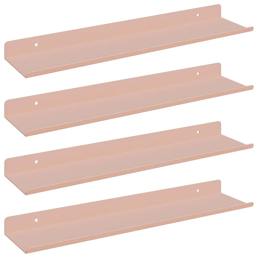 Étagère flottante 4 pcs Rose 40 x 8,5 x 2,5 cm Acier - 2