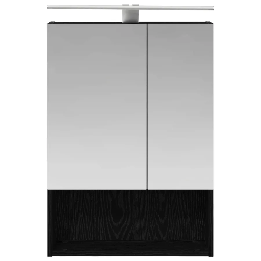 Armoire Miroir de Salle de Bain Chêne noir 50 x 14,5 x 70 cm - 6