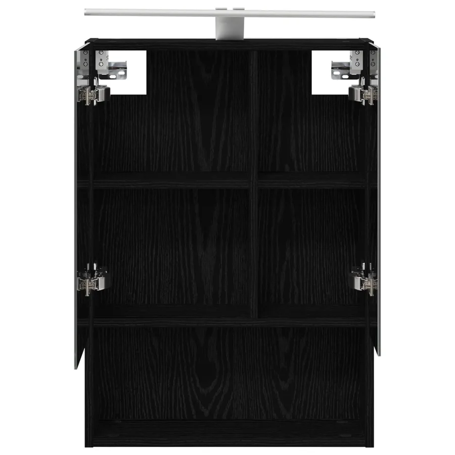 Armoire Miroir de Salle de Bain Chêne noir 50 x 14,5 x 70 cm - 7
