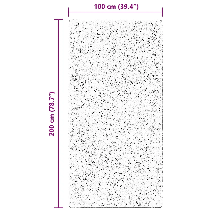 Tapis doux à poils moyens et lavable HUARTE Marron 200 x 100 cm - 8