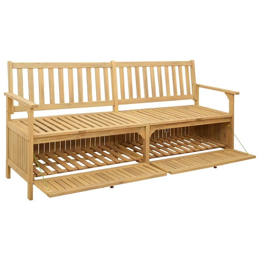 Banc de rangement 2 -Seater 170 x 63 x 84 cm Acacia massif - 2
