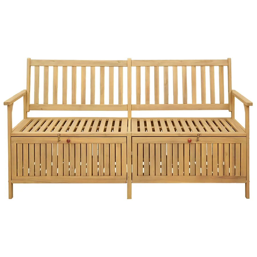 Banc de rangement 2 -Seater 170 x 63 x 84 cm Acacia massif - 3