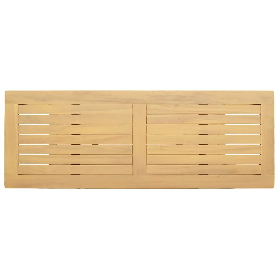 Table console de jardin Acacia clair 110 x 40 x 75 cm - 4