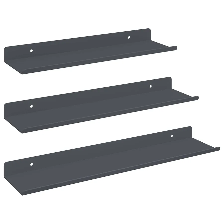 Étagère flottante 3 pcs Anthracite 40 x 9 x 2,5 cm Acier - 2