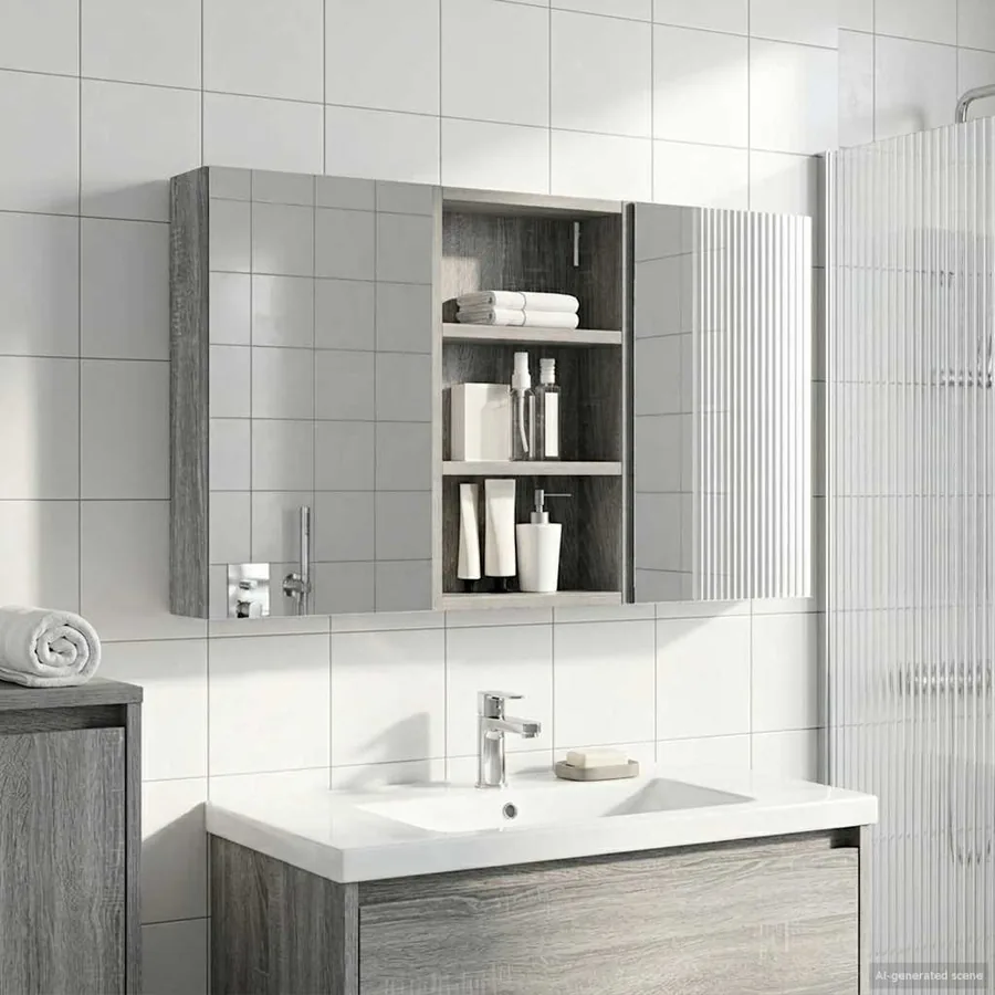 Ensemble de Meubles de Salle de Bain 3 pcs 90 x 10,5 x 50 cm