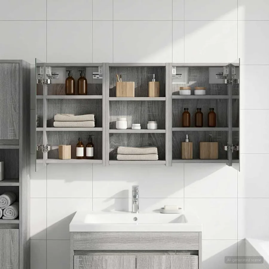 Ensemble de Meubles de Salle de Bain 3 pcs 90 x 10,5 x 50 cm - 4