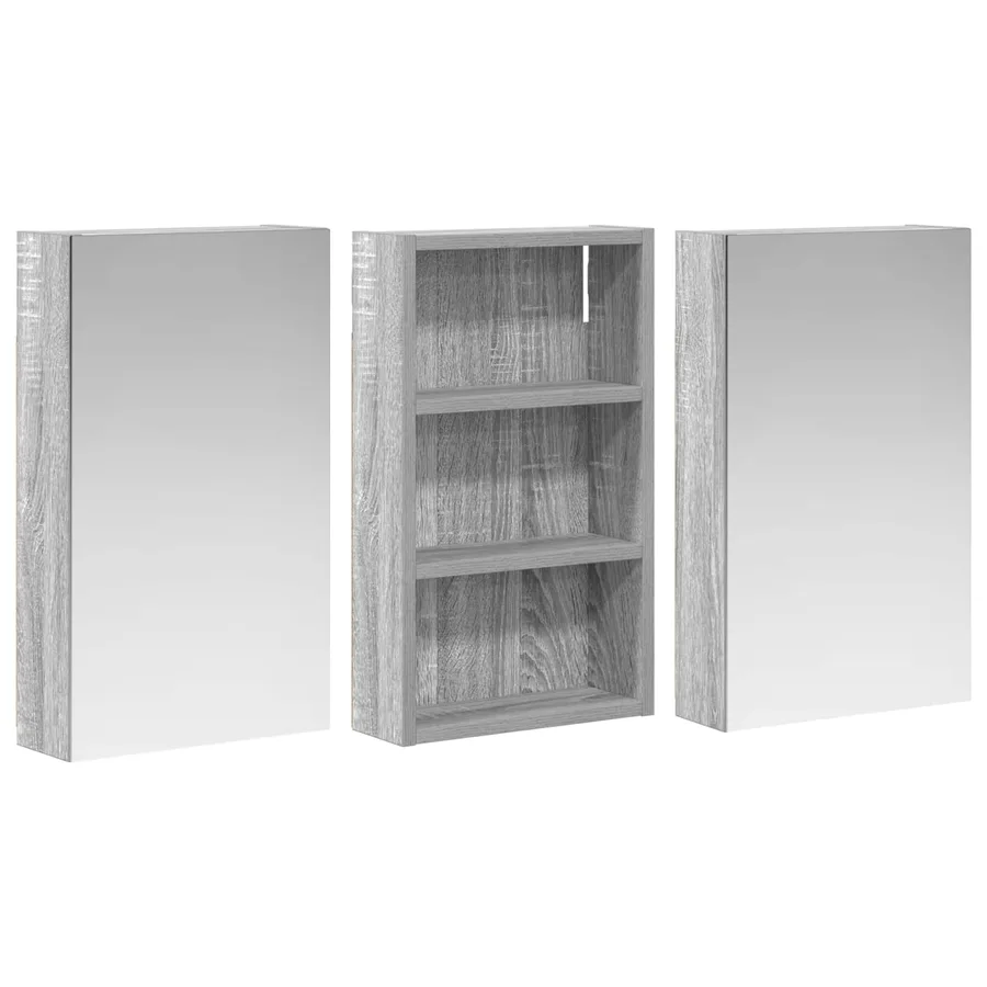 Ensemble de Meubles de Salle de Bain 3 pcs 90 x 10,5 x 50 cm - 5