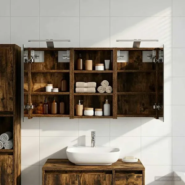 Ensemble de Meubles de Salle de Bain 3 pcs 90 x 10,5 x 50 cm