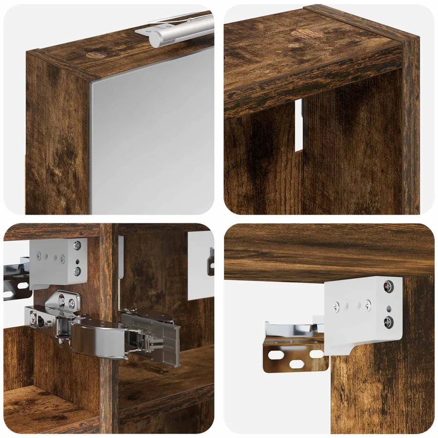 Ensemble de Meubles de Salle de Bain 3 pcs 90 x 10,5 x 50 cm - 11