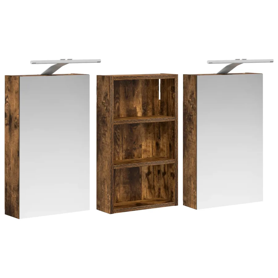 Ensemble de Meubles de Salle de Bain 3 pcs 90 x 10,5 x 50 cm - 5
