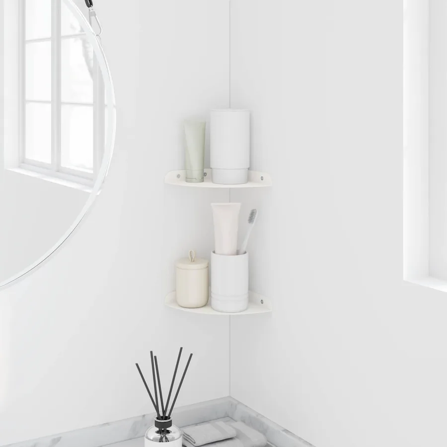 Étagère flottante avec étagère 2 pcs Blanc 15 x 15 x 2 cm - 4