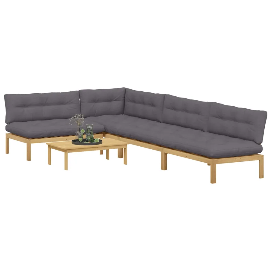 5 Pièce Unité du canapé en palette de jardin - 3