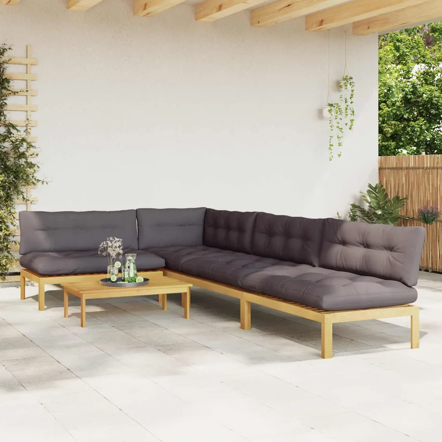 5 Pièce Unité du canapé en palette de jardin - 4