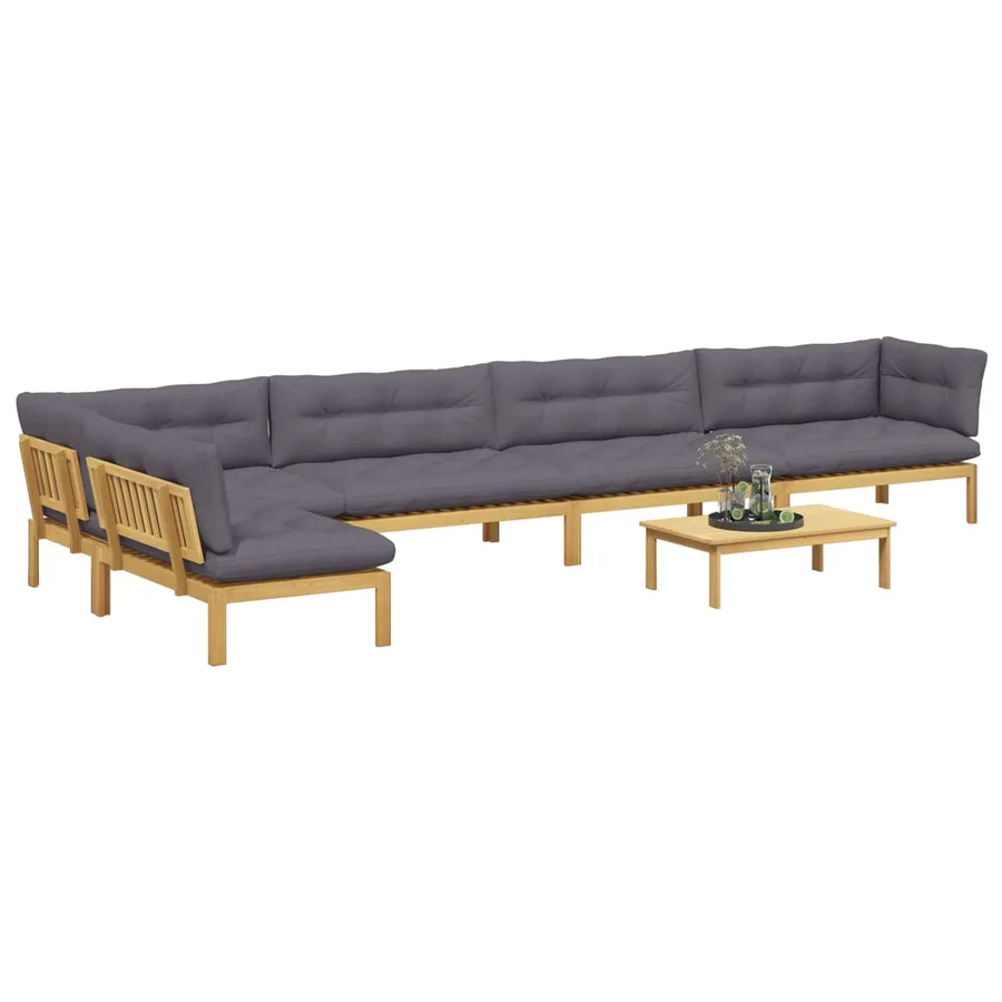 6 Pièce Unité du canapé en palette de jardin - 3