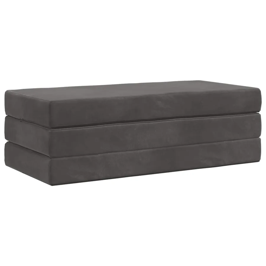 Canapé-lit pliable 160 x 67 x 45 cm Gris foncé - 3