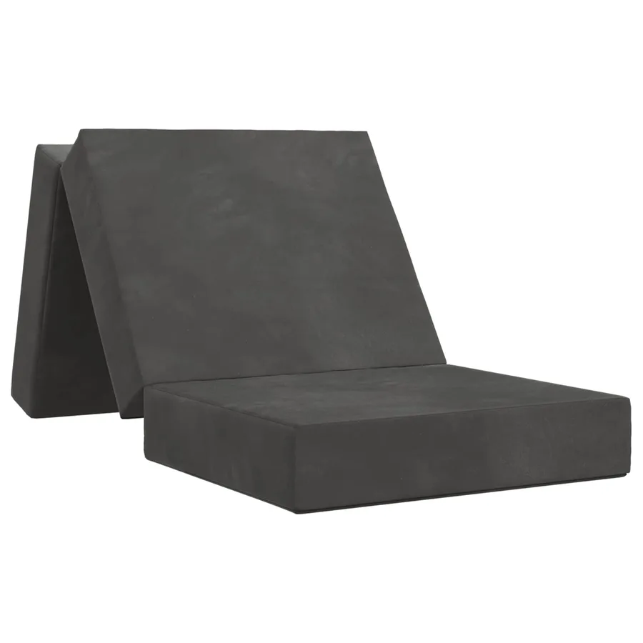 Canapé-lit pliable 75 x 63 x 45 cm Gris foncé - 2