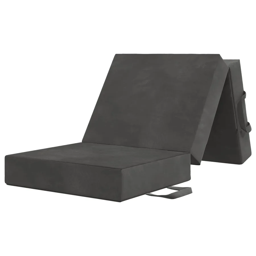 Canapé-lit pliable 75 x 63 x 45 cm Gris foncé - 3