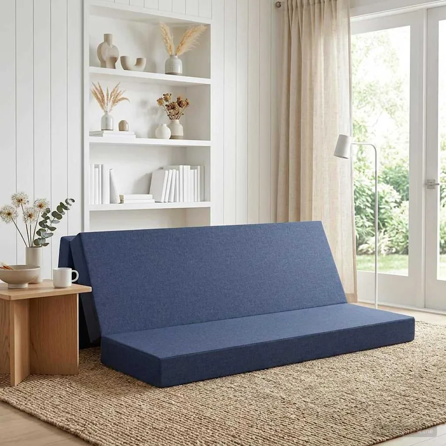 Canapé-lit pliable 180 x 67 x 45 cm Bleu