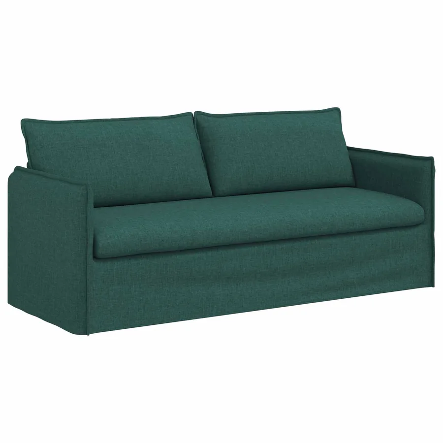 Canapé Vert foncé 196 x 82 x 85 cm tissu - 2