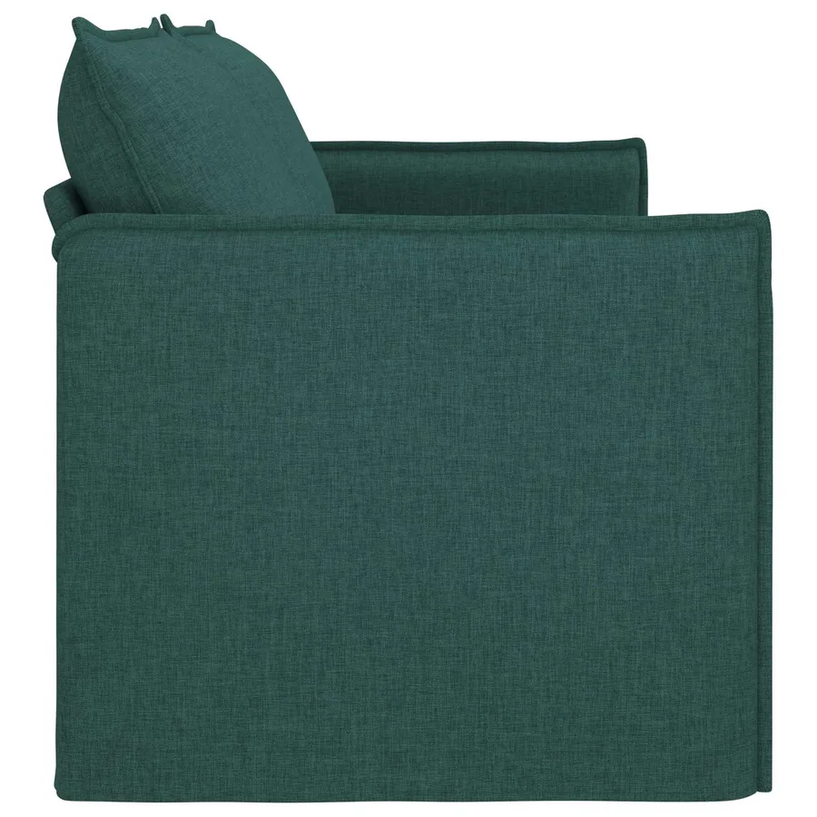 Canapé Vert foncé 196 x 82 x 85 cm tissu - 5