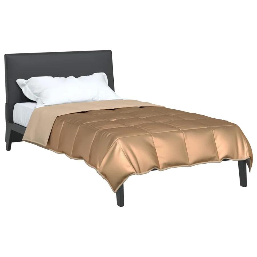 Duvet d'été simple 155 x 200 cm 200 gsm Doré - 3