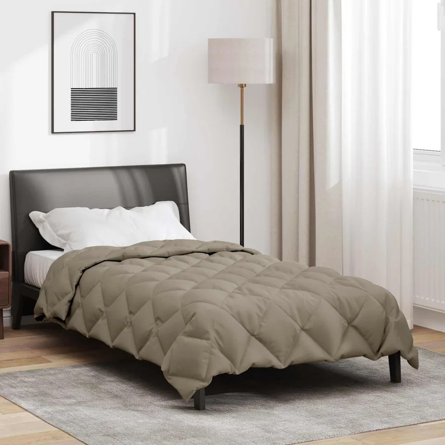 Duvet d'hiver Gris clair 135 x 220 cm Microfibre