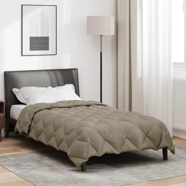 Duvet d'hiver Gris clair 135 x 220 cm Microfibre