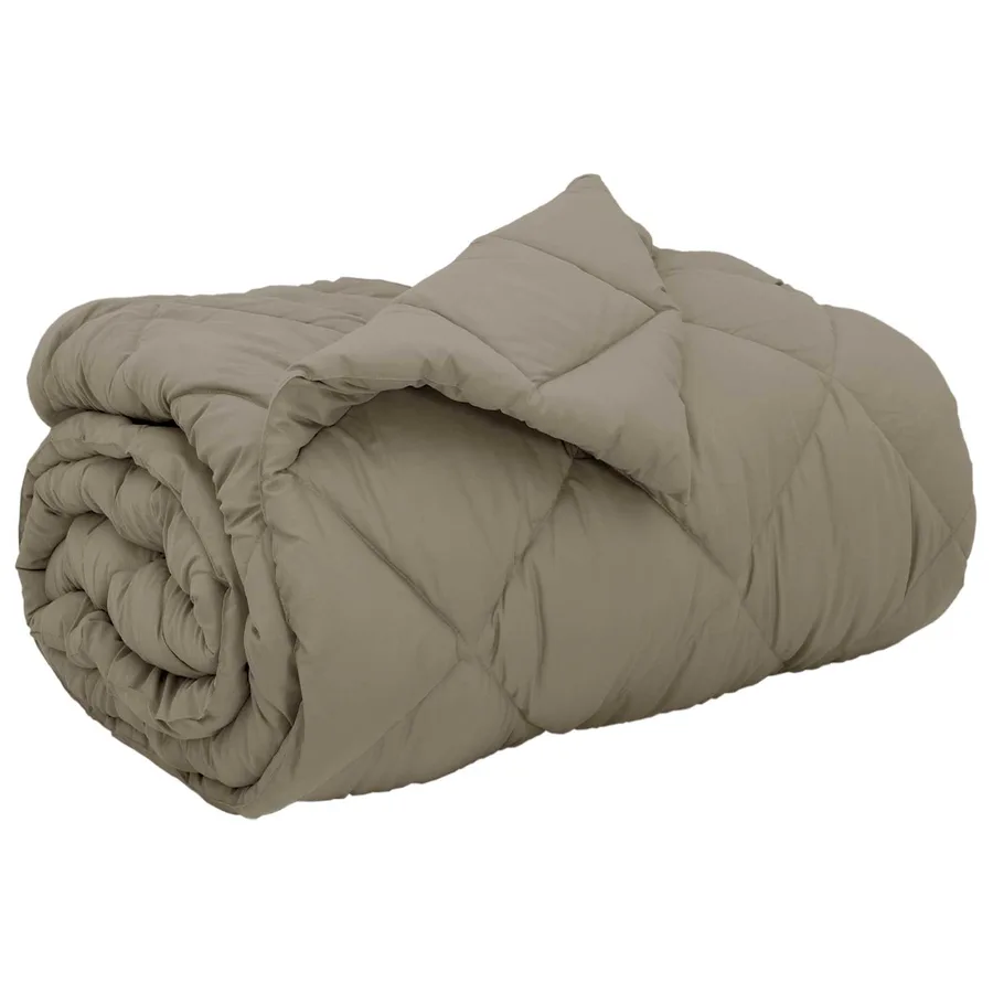 Duvet d'hiver Gris clair 135 x 220 cm Microfibre - 2