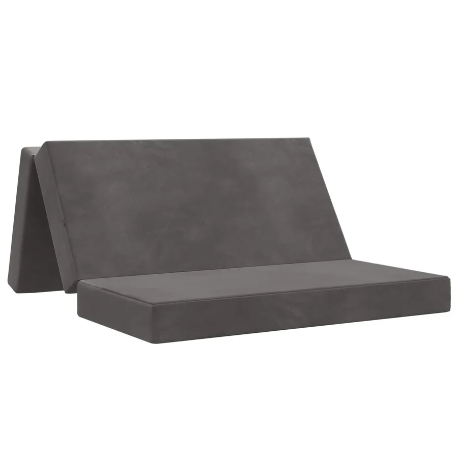 Canapé-lit pliable 120 x 67 x 45 cm Gris foncé - 2