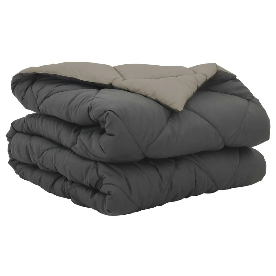 Duvet d'été simple Gris clair et anthracite 220 x 155 cm - 2