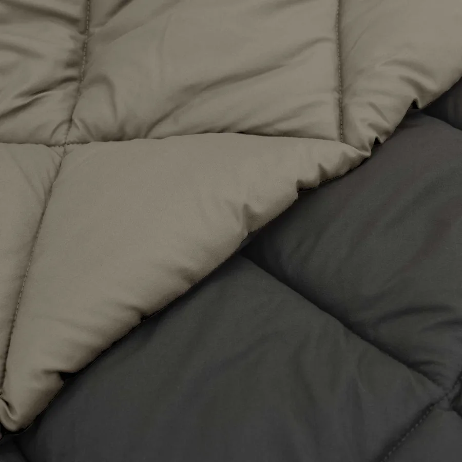 Duvet d'été simple Gris clair et anthracite 220 x 155 cm - 9