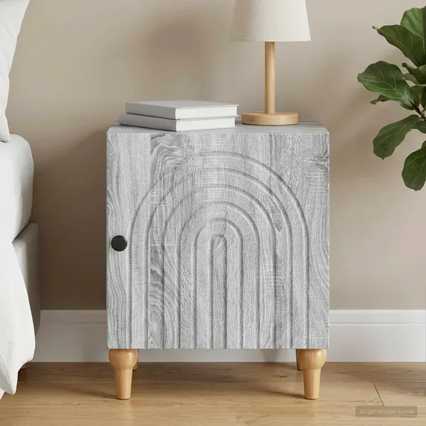 Cabinet de chevet Sonoma gris 43 x 34,5 x 50 cm