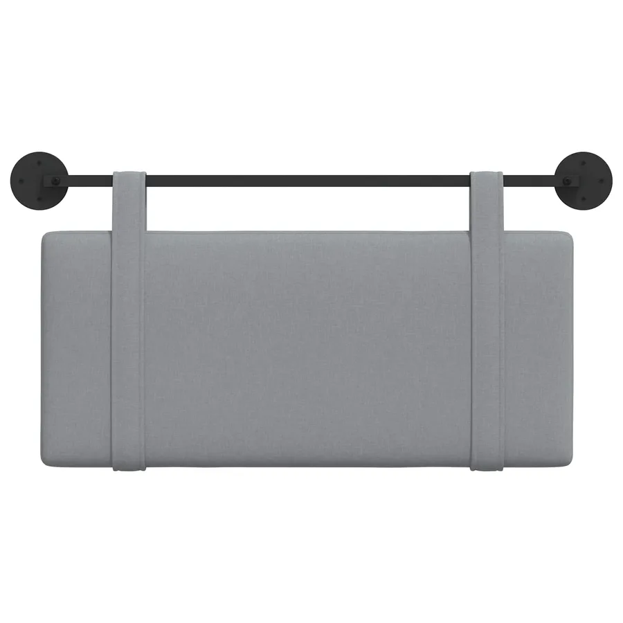 Tête de lit suspendue Gris clair Tissu - 5