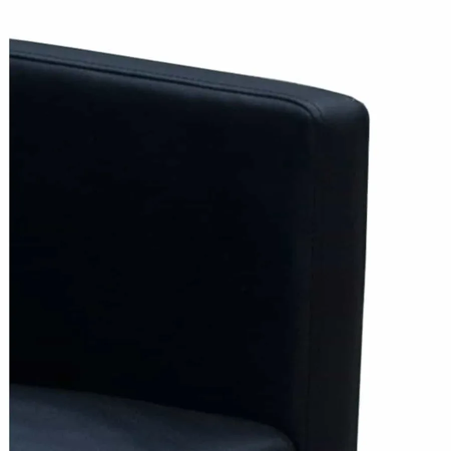 Chaises à manger lot de 2 noir similicuir - 8