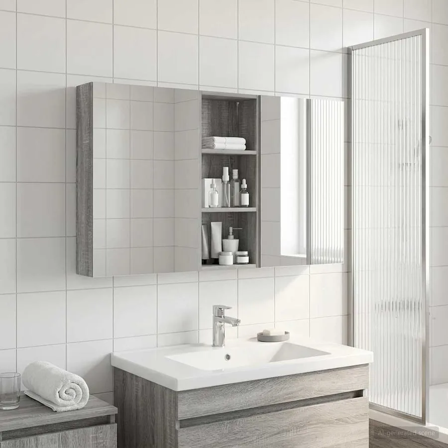 Ensemble de Meubles de Salle de Bain 3 pcs 130 x 14,5 x 70 cm - 4
