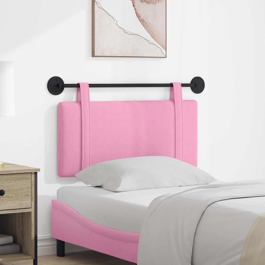 Tête de lit suspendue Rose tissu