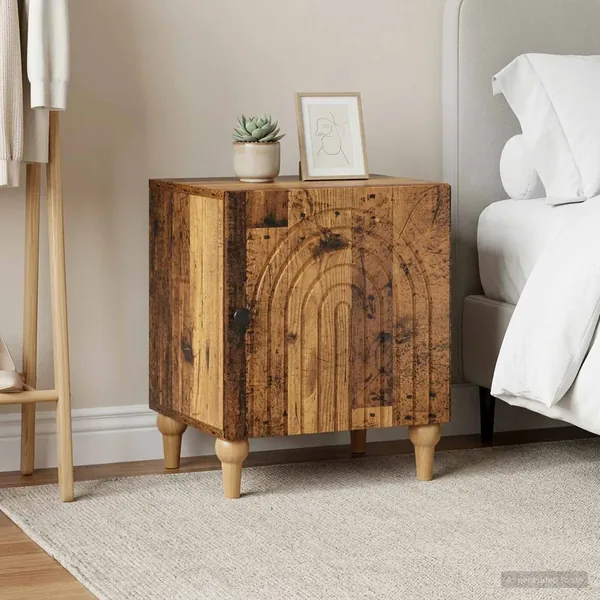 Cabinet de chevet 2 pcs Bois ancien 43 x 34,5 x 50 cm