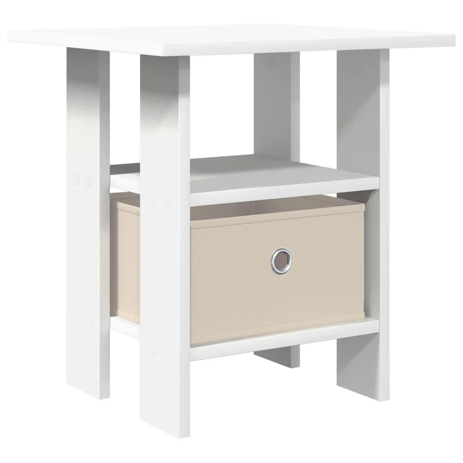 Table de chevet Blanc 41 x 40 x 45 cm Bois d'ingénierie - 2