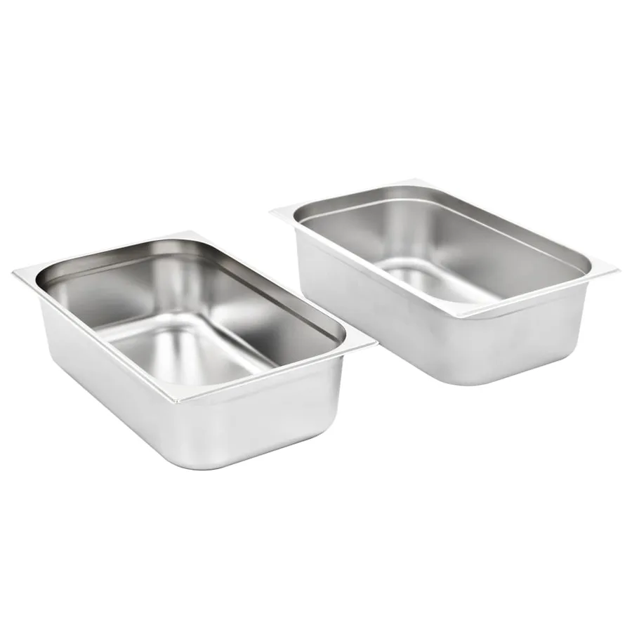 Récipients Gastronorm 2 pcs GN 1/1 150 mm Acier inoxydable - 2