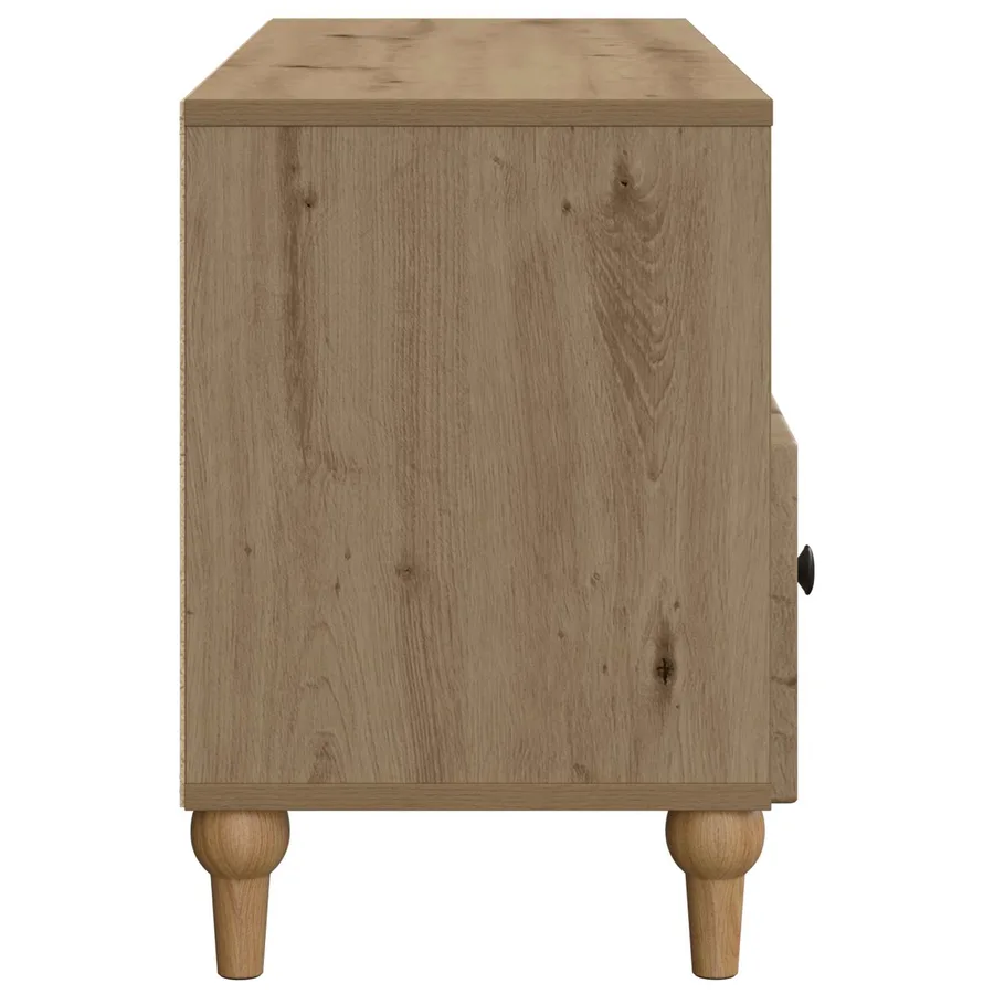 Meuble TV 102 x 34,5 x 50 cm Chêne Artisanal Bois d’ingénierie - 7