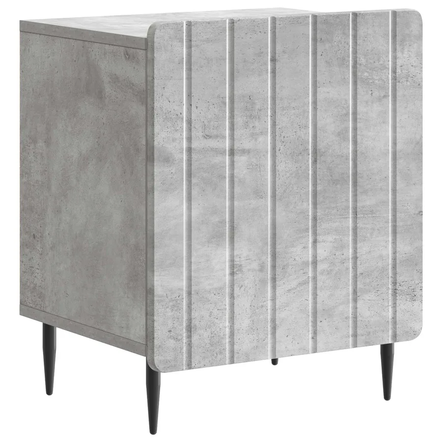 Cabinet de chevet 2 pcs Gris béton 43 x 34,5 x 52 cm - 5