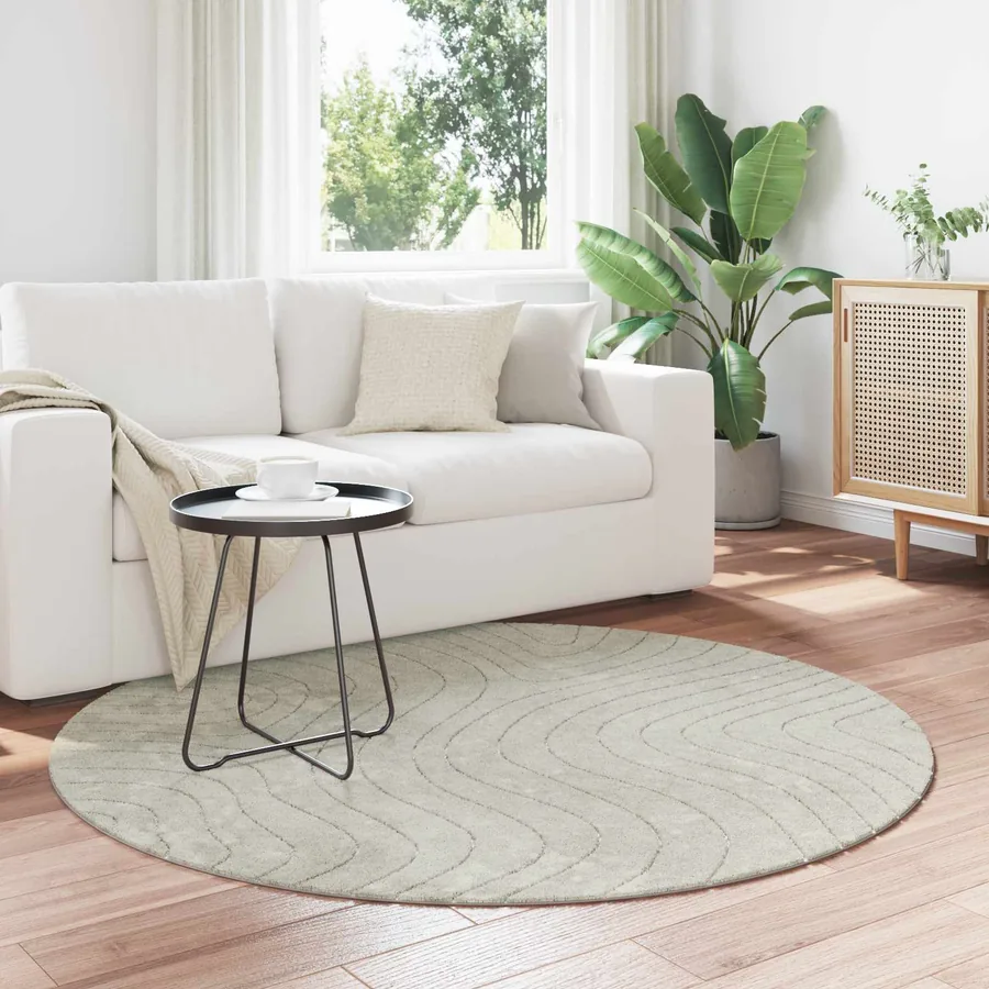 Tapis de surface Rond PALMERAS Vert Ø 160 CM Polyester