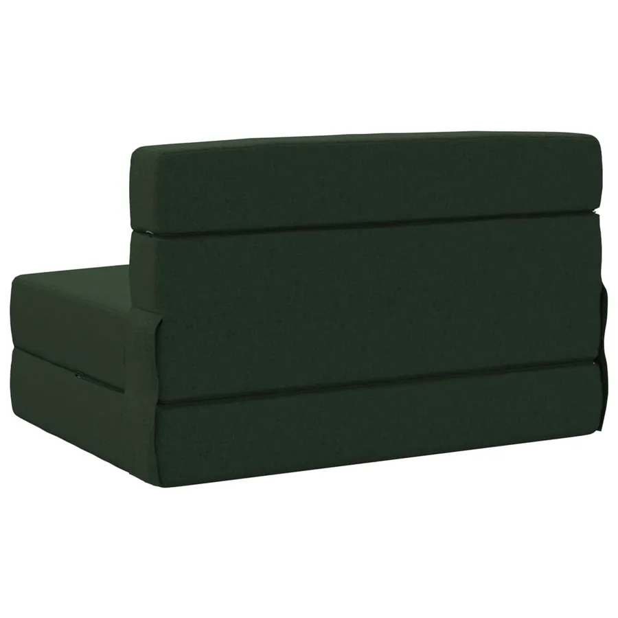 Canapé-lit pliable Vert foncé 70 x 80 x 60 cm Tissu - 5